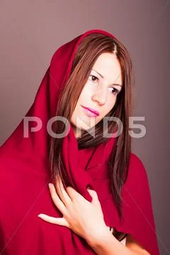 Woman with veil Stock Photos