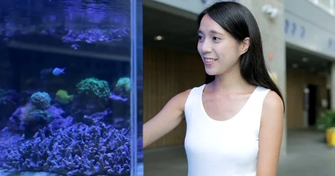 Woman visiting Stock Footage