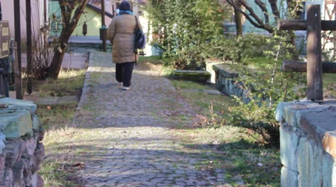  WOMAN WALKING Stock Footage 34991376
