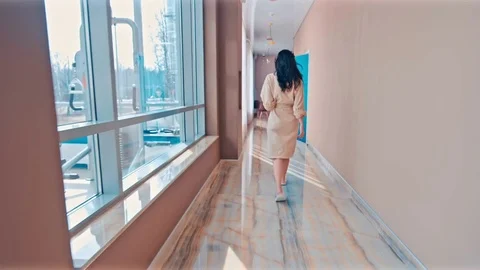 Woman Walking In Spa Video stock 78291007