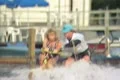 Woman waterskiing Footage