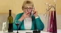 Woman with white smartphone speaks and smokes HD Footage