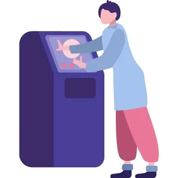 Woman work with control panel vector icon Stock Illustration