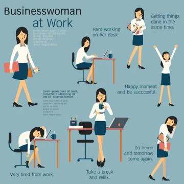 Woman at work Stock Illustration