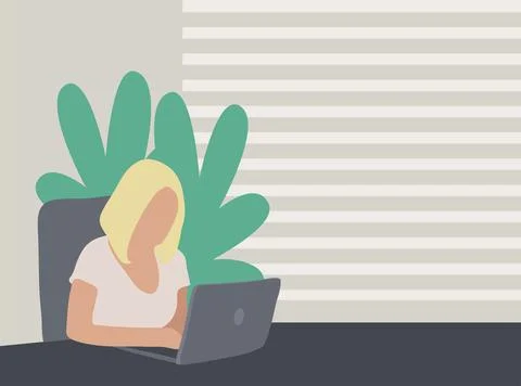 Woman at work Stock Illustration