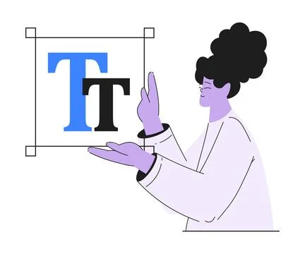 Woman Work with Text Editing and Writing Article Vector Illustration Stock Illustration