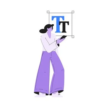 Woman Work with Text Editing and Writing Article Vector Illustration Stock Illustration