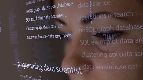 Woman working on code programming Stock Footage 87571848