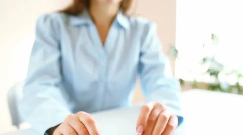 Woman working on the computer Stock Footage 60698472