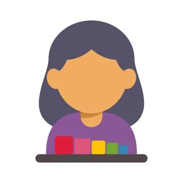 Woman working with data statistics increasing progress bars 库存插图