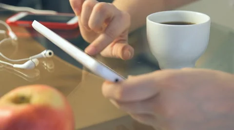 Woman working in digital tablet Stock Footage 59844333