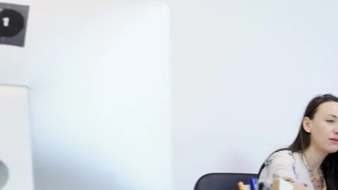 Woman working Video stock 96486459