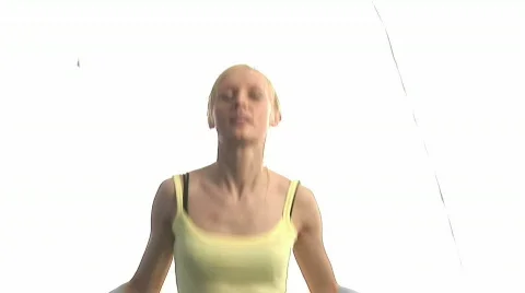 Woman Working out in Gym Stock Footage