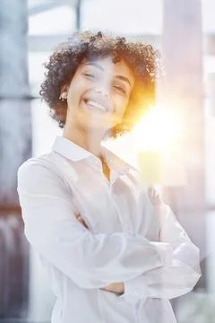 Woman working on project plan using sticky papers notes on glass 写真素材