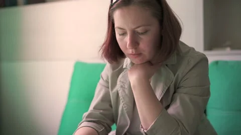 Woman working on a tablet Stock Footage 64390212