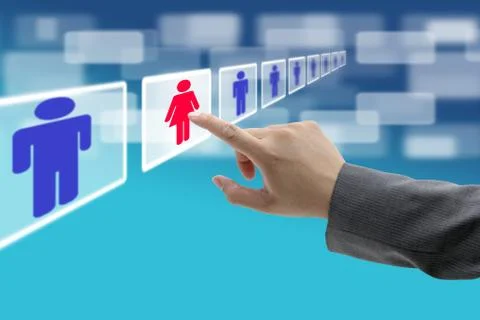 Woman in workplace Stock Illustration