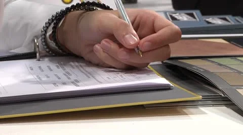 Woman Write. Video stock 8969601