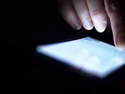 Woman Writing An E-mail On Tablet Computer, Fingers Reflection On Touch Screen Stock Footage 70165295