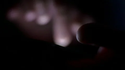 Woman Writting A Mail On A Tablet Computer Late At Nicght, Insomnia, Rack Focus Stock Footage 70163907