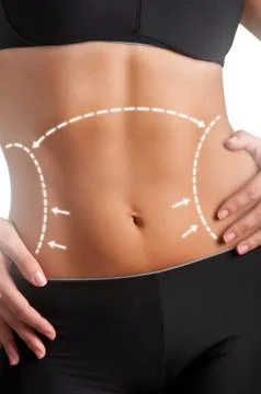Woman's Abs Stock Photos