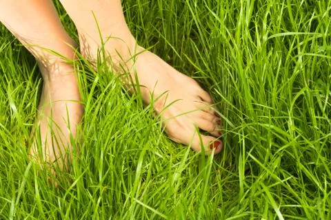 Woman's bare feet Stock Photos