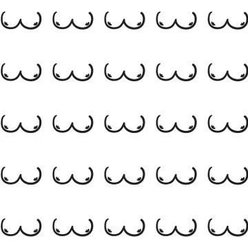 Woman's breast pattern Stock Illustration