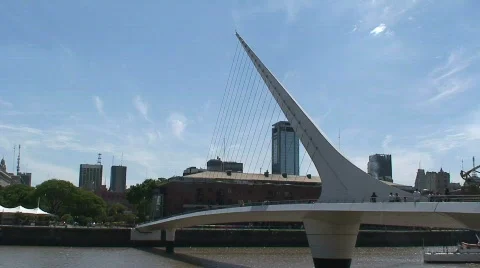 Woman's Bridge Buenos Aires, Argentina Stock Footage