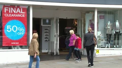 Woman's Clothes Shop Stock Footage 18009365