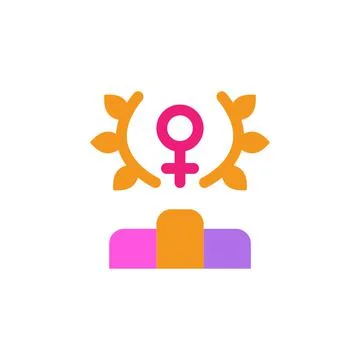 Woman's day, podium icon. Element of color Woman's day icon. Premium quality Stock Illustration