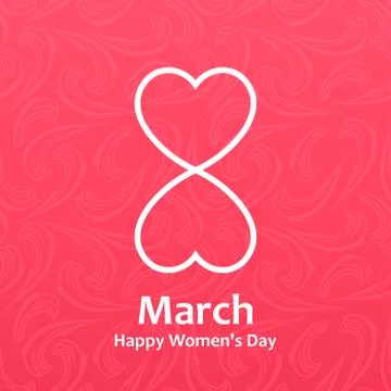 Womans day Vector cards templates. Women labels or posters Stock Illustration