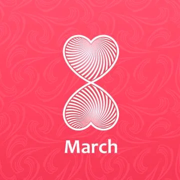 Womans day Vector cards templates. Women labels or posters Stock Illustration