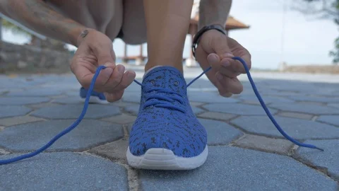 Womans  exercises outdoor Stock Footage 111455757