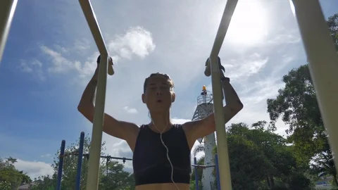 Womans  exercises outdoor Stock Footage 111455767