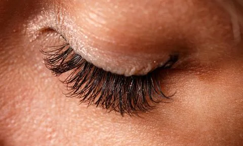 A woman's eye with long lashes Stock Photos