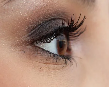 A woman's eye with long lashes Stock Photos