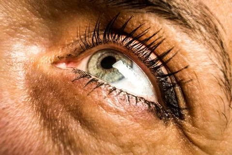 Womans eye macro Stock Photos