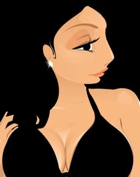 Woman`s  face Stockillustratie