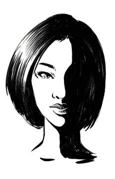 Woman's face Stock Illustration