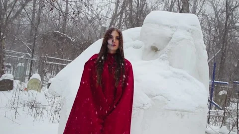 The woman's face is painted in the form of a skull Stock Footage 141678257