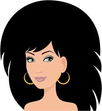 Woman's face on a white background Stock Illustration