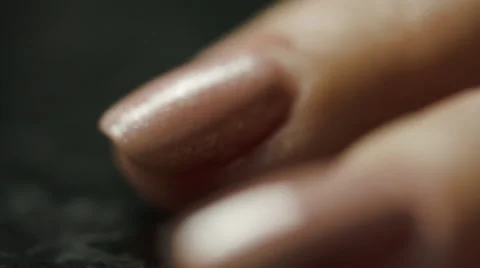 Woman's Fingers Resting On A Table Waiting For Nail Polish To Dry Stock Footage 59559934