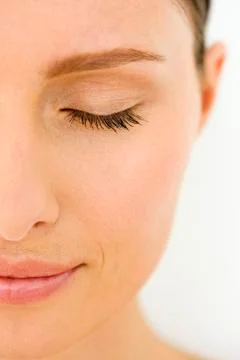 Woman's half face Stock Photos