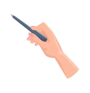 Womans Hand and Pointer White Vector Illustration Stock Illustration