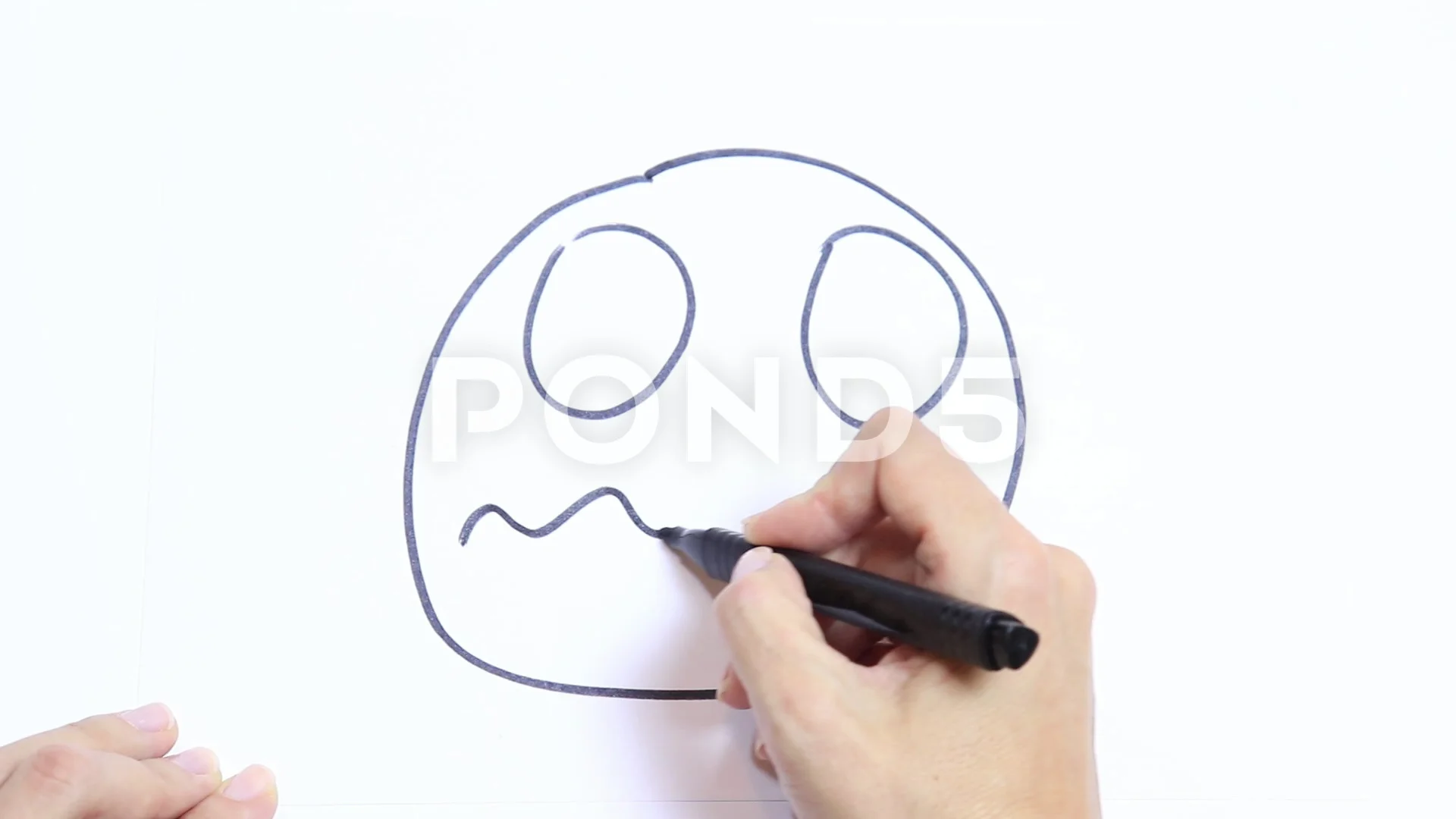 How to Draw a Sad Emoji 😢 / Easy With Just 3 Sharpie Markers Creating... |  TikTok