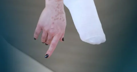 Womans hand during yoga 4 Видео 335047392