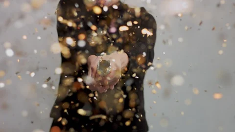 Womans hand with a flapper Stock Footage 100061561