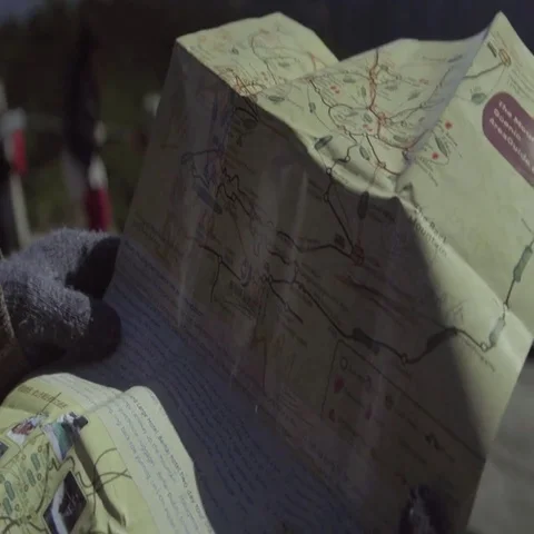 Woman's hand holding map Stock Footage 69457457