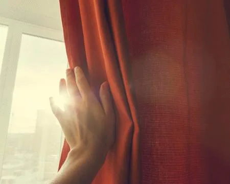 Woman's hand with light Stock Photos