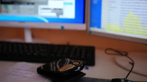 Woman's hand opens our bag pulls out a card entering data using computer while Stock Footage 48050971