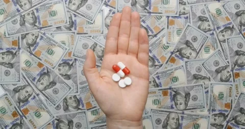 Woman's hand with pill in it, Stock Footage 130348184